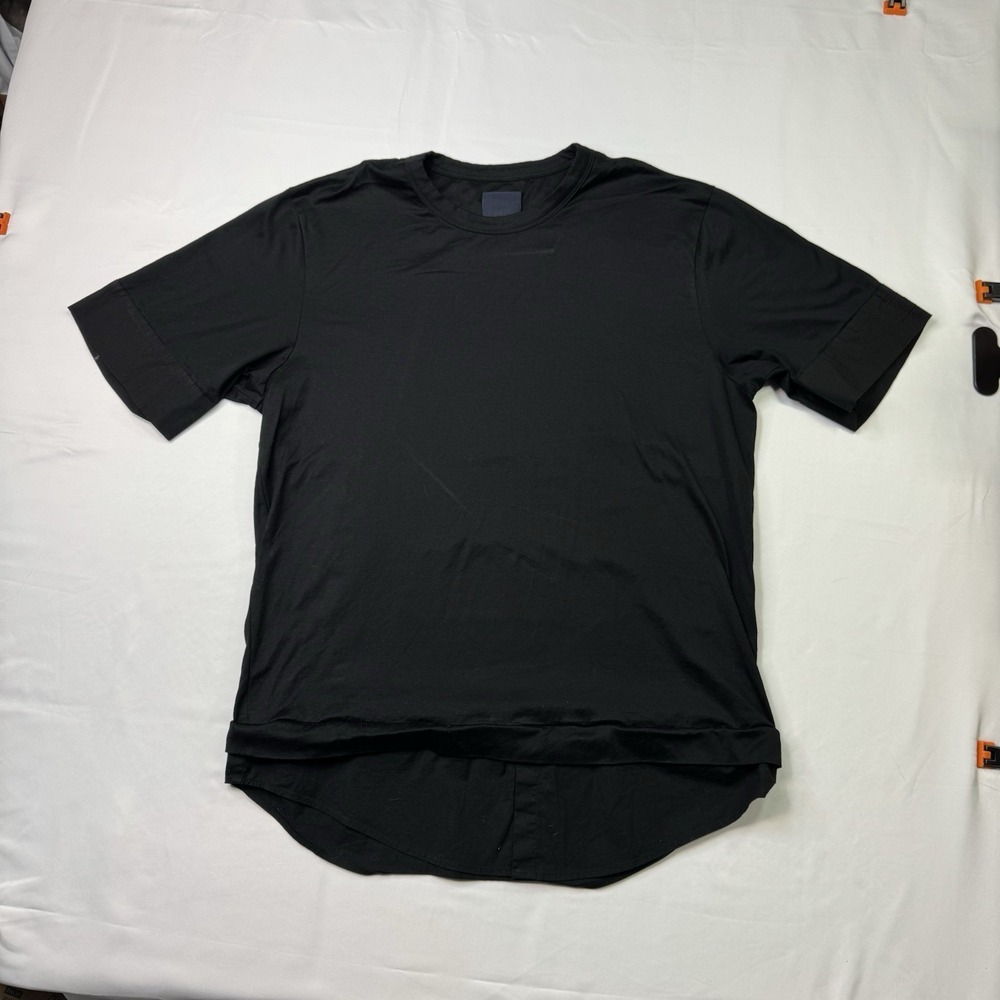 Juun J Two Layer T-Shirt Black on Black Size 48 / Women's Size Small - Medium SM